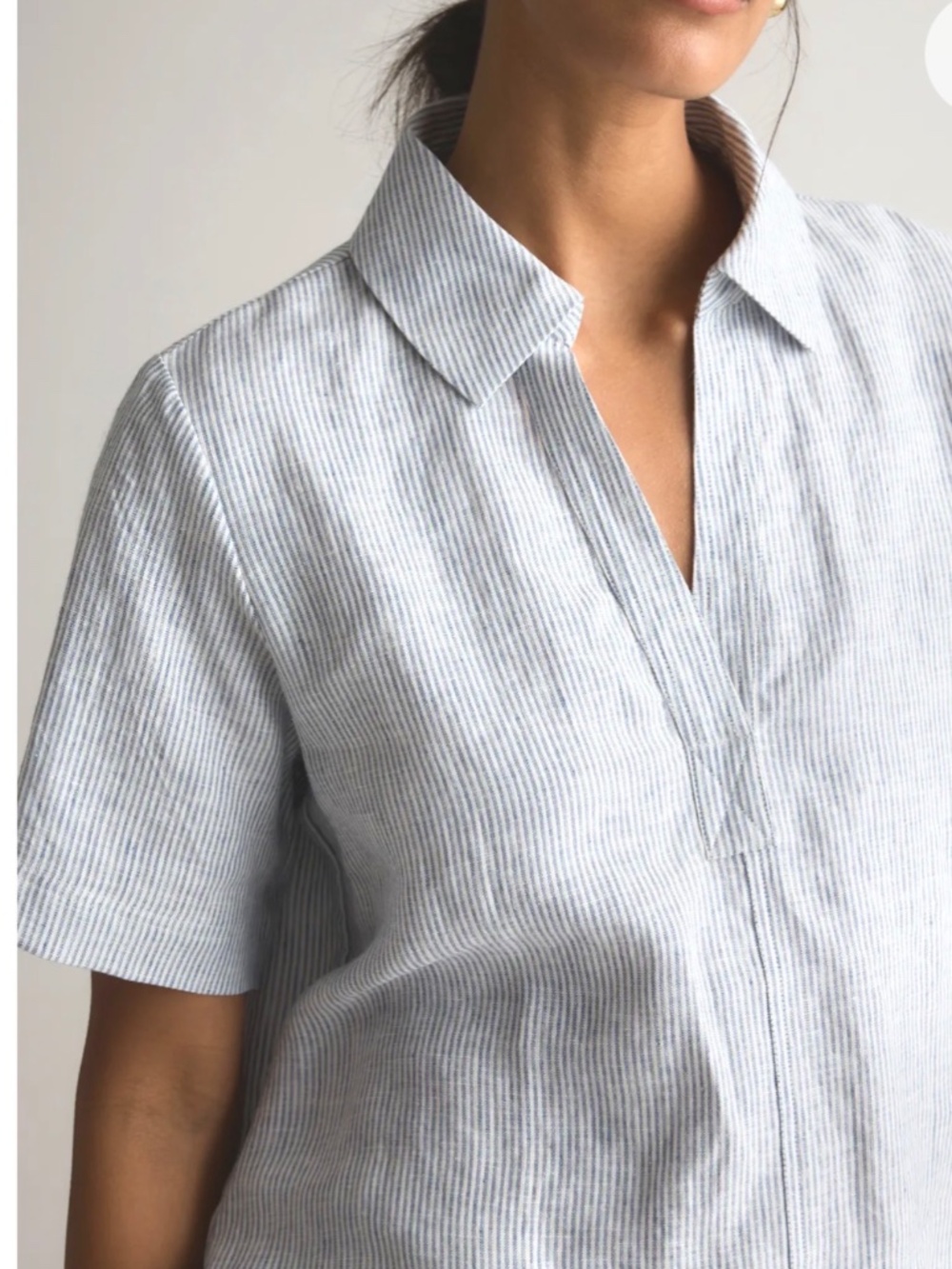 Quince linen popover top - Picture 2 of 6